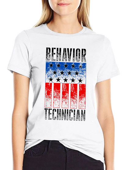 Behavior Technician Flag Graphic Tee