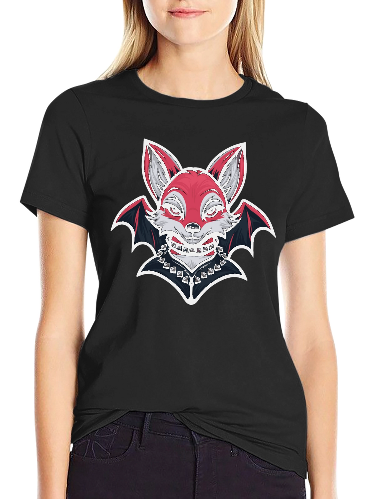 Fox Bat Graphic T-Shirt - Unique Design