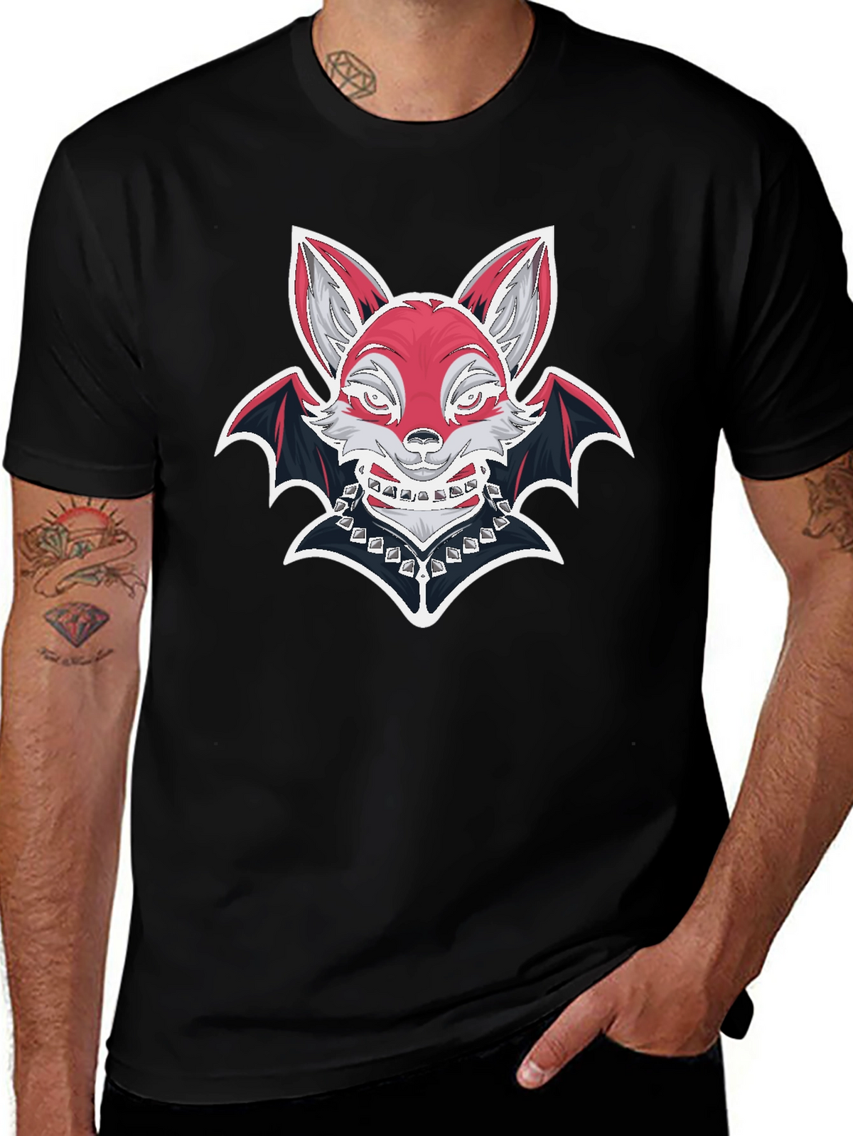 Fox Bat Graphic T-Shirt - Unique Design