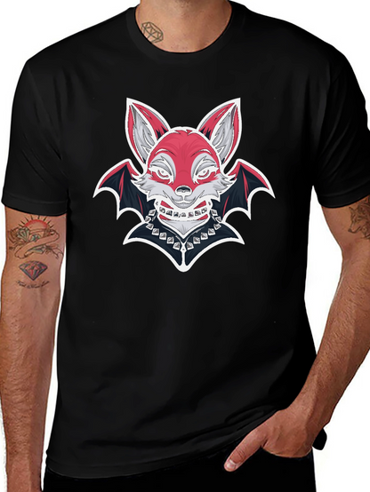 Fox Bat Graphic T-Shirt - Unique Design