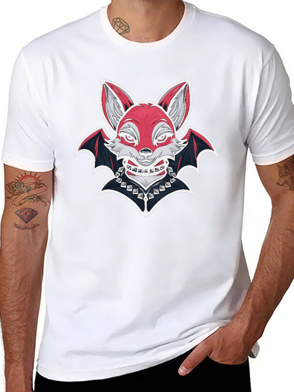 Fox Bat Graphic T-Shirt - Unique Design
