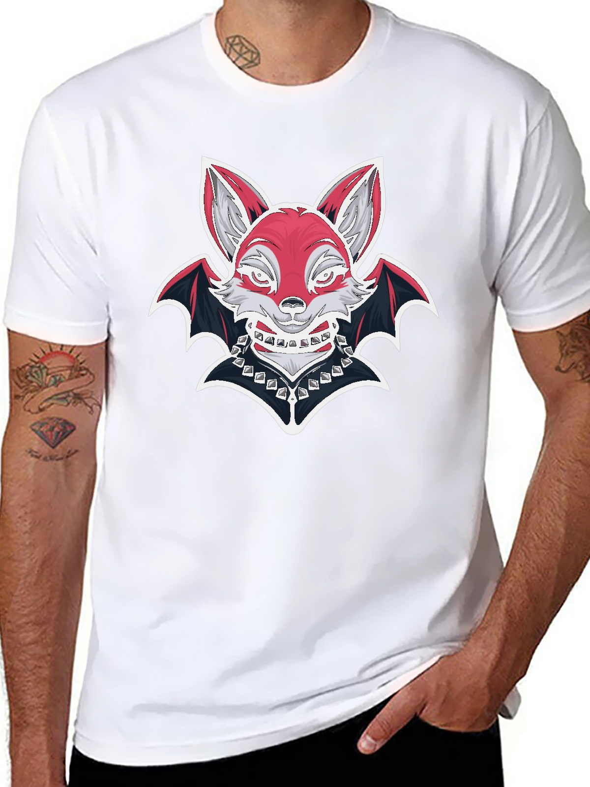 Fox Bat Graphic T-Shirt - Unique Design