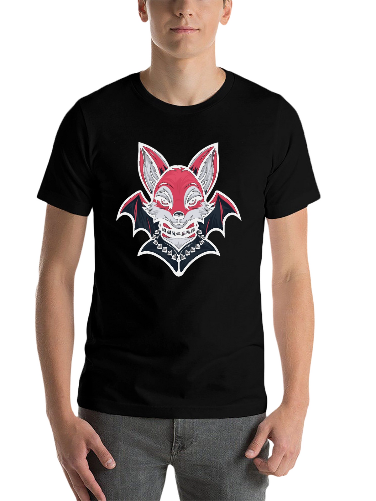 Fox Bat Graphic T-Shirt - Unique Design
