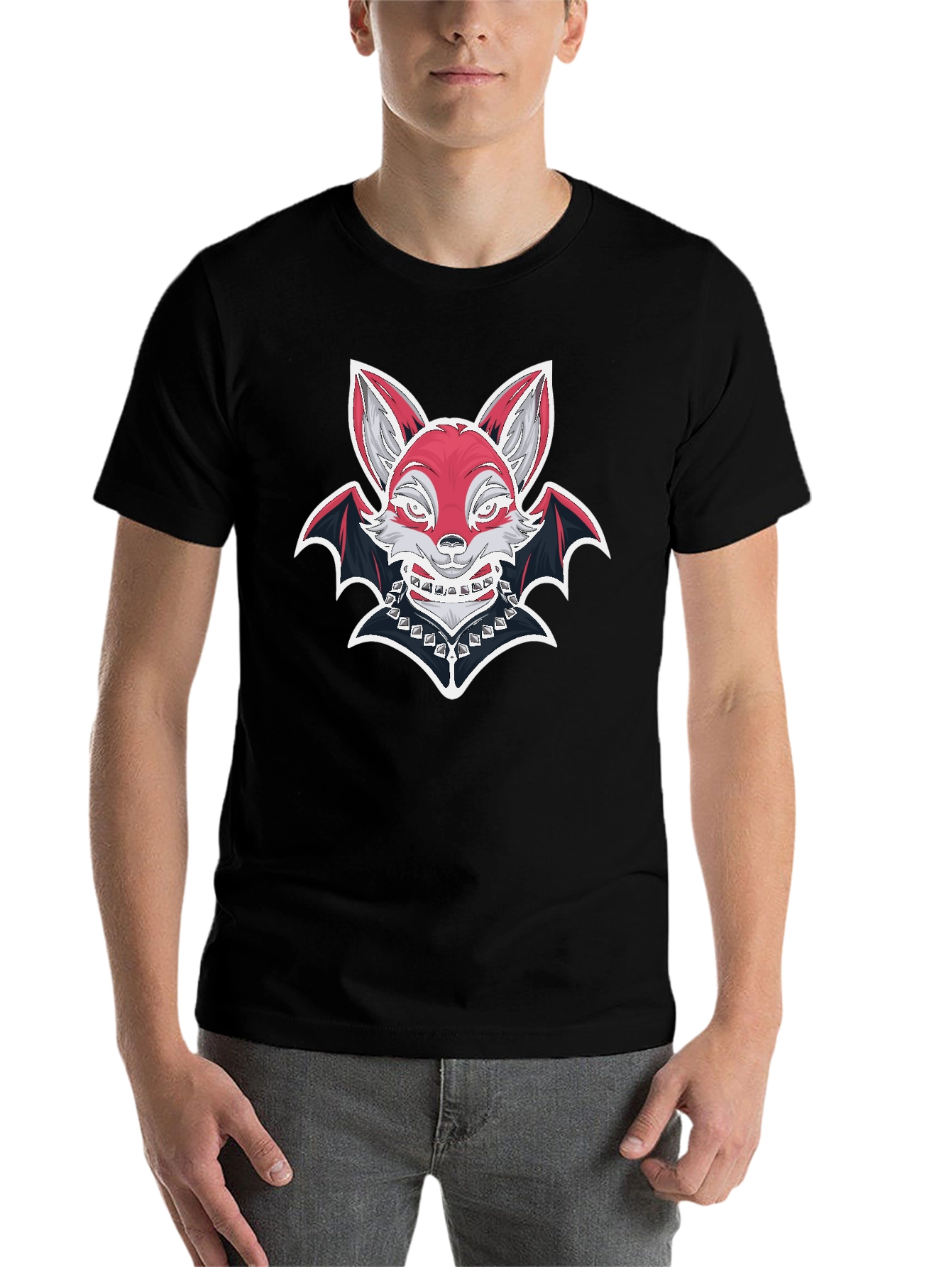Fox Bat Graphic T-Shirt - Unique Design