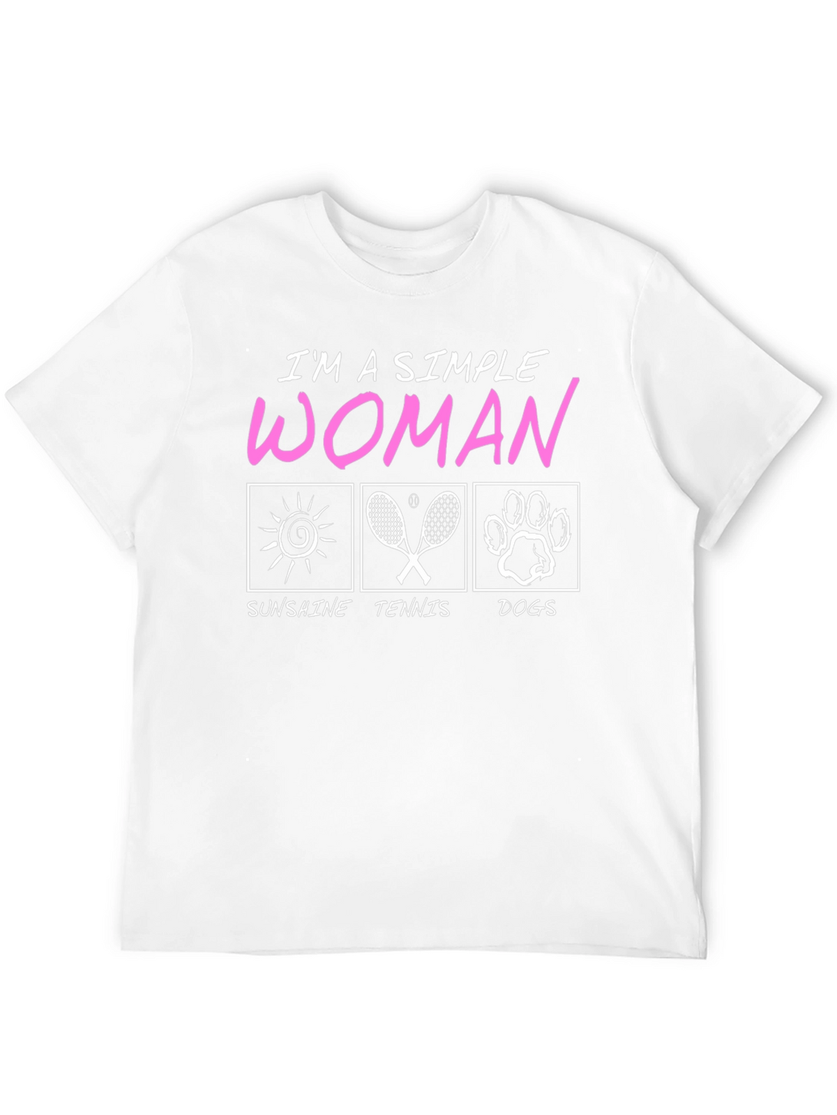 Simple Woman Tennis Sunshine Dogs T-Shirt