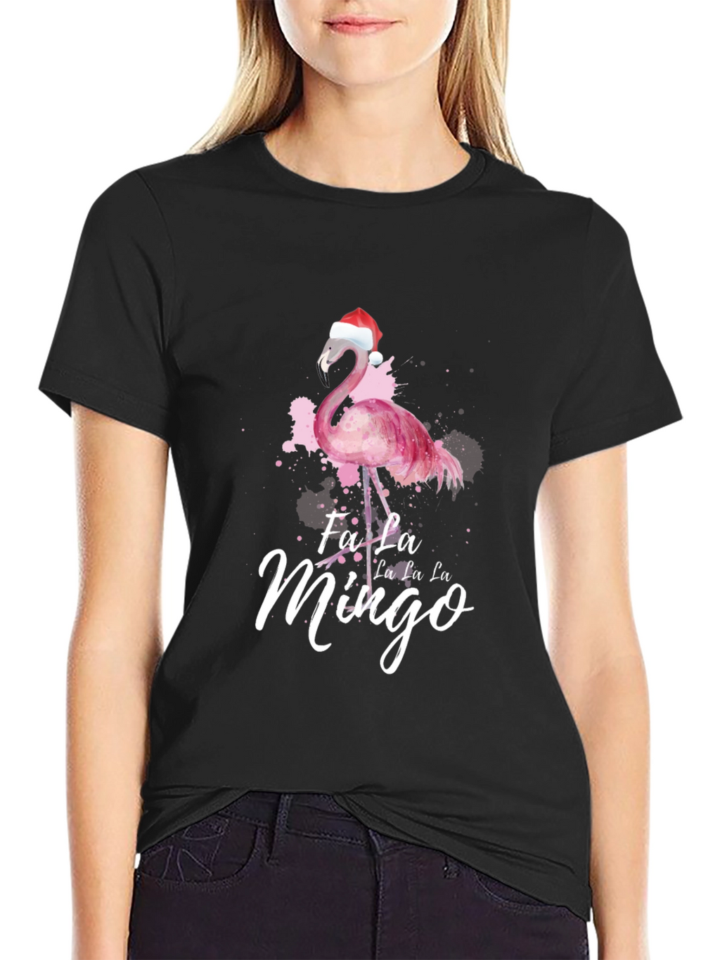 Festive Flamingo Christmas T-Shirt