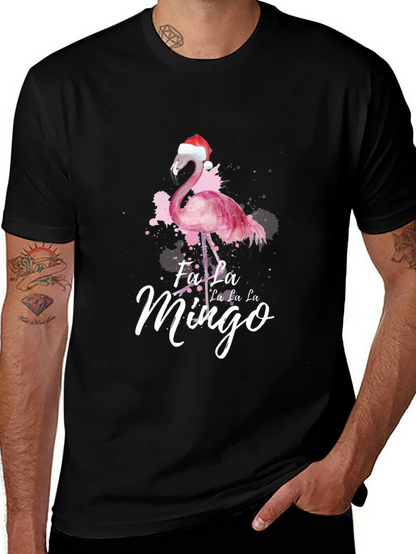 Festive Flamingo Christmas T-Shirt
