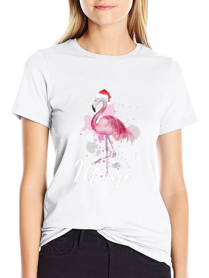 Festive Flamingo Christmas T-Shirt