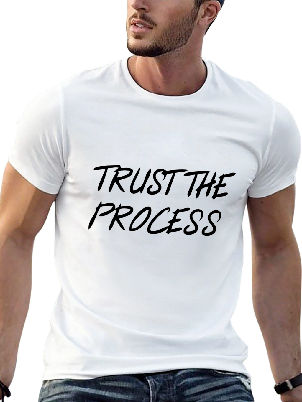 Trust the Process Black Graphic Tee