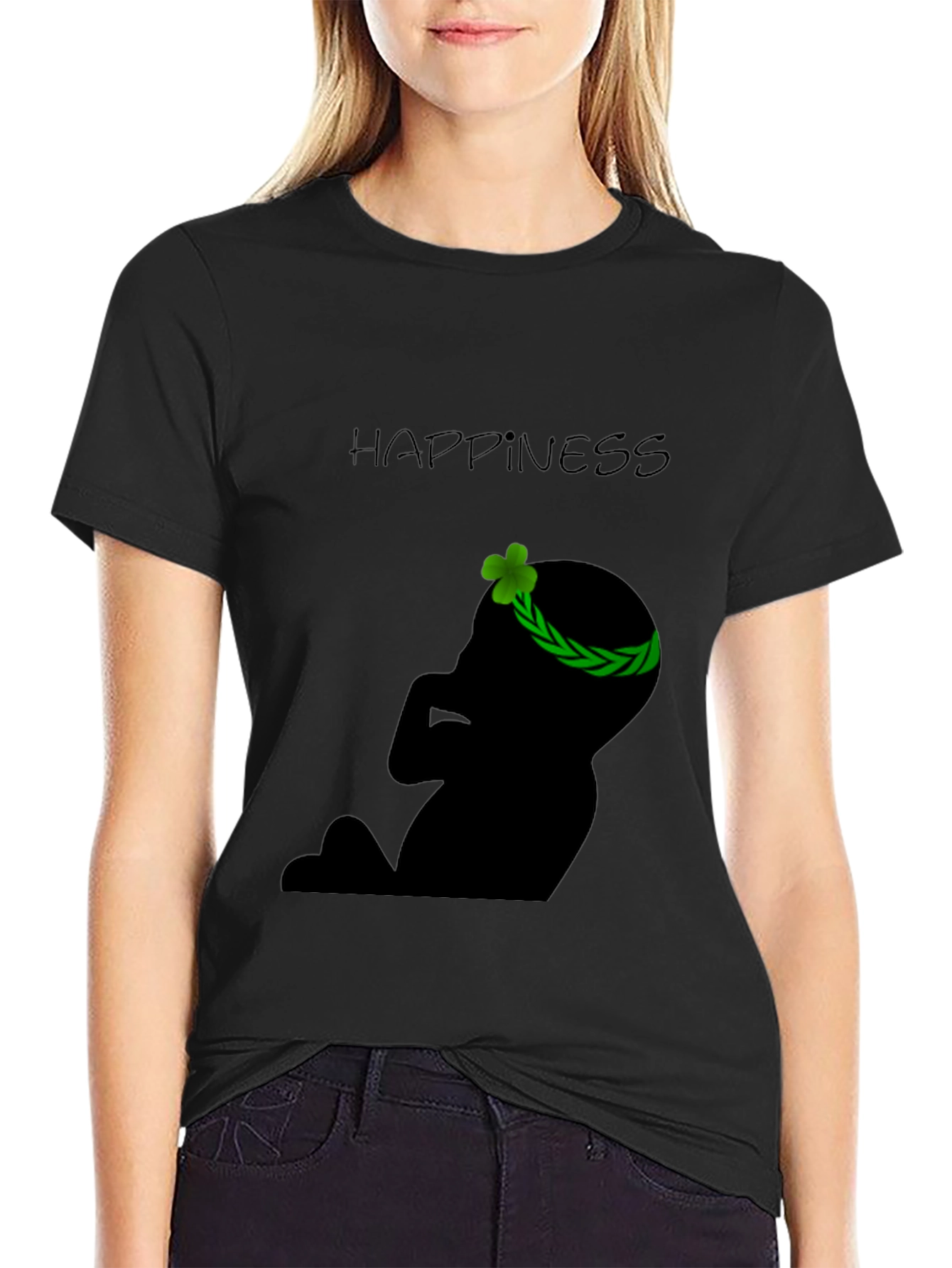Happiness Baby Silhouette Black T-Shirt