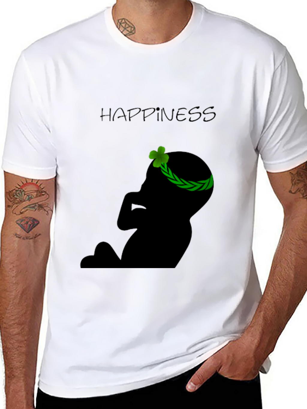 Happiness Baby Silhouette Black T-Shirt