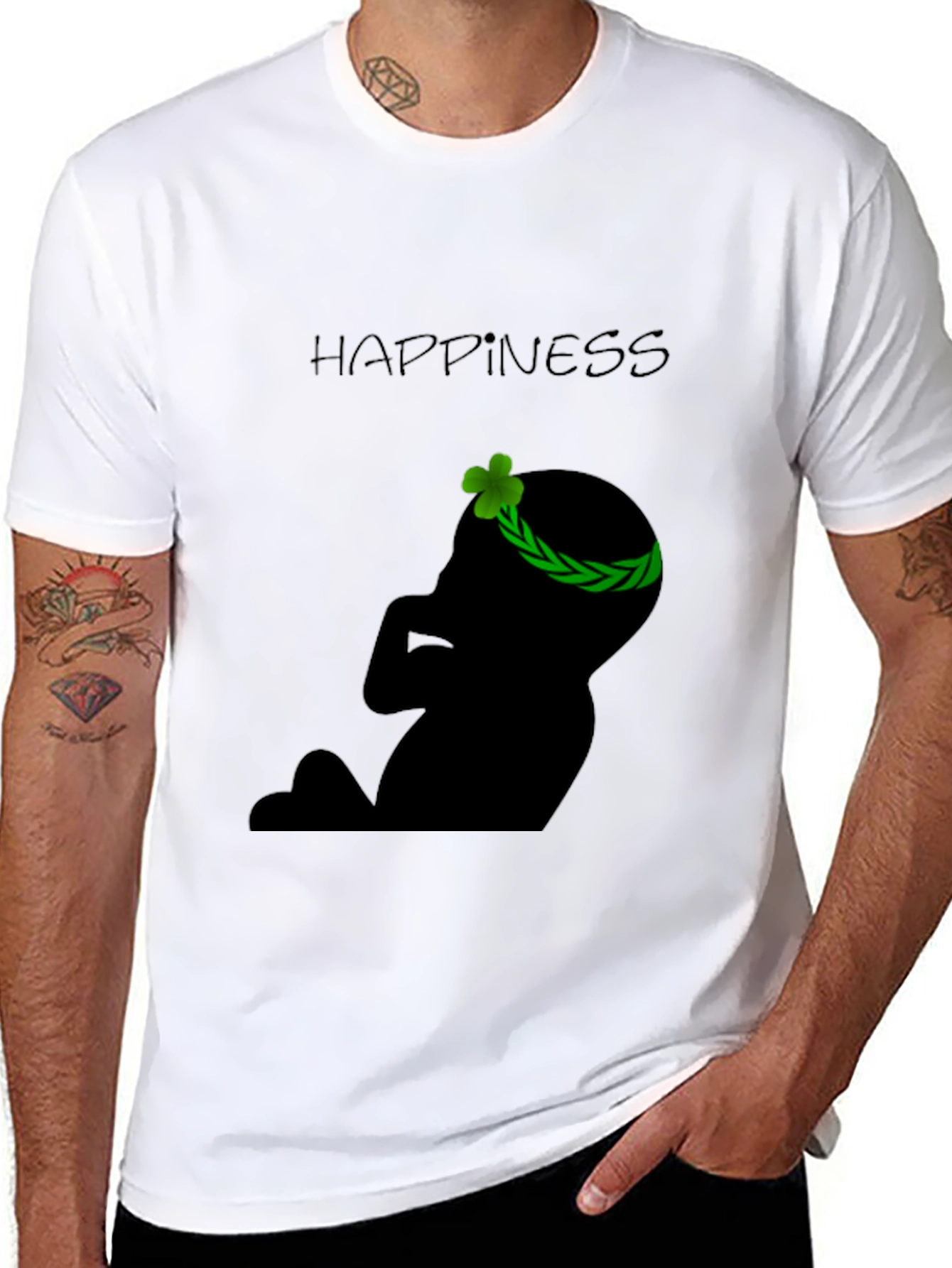 Happiness Baby Silhouette Black T-Shirt