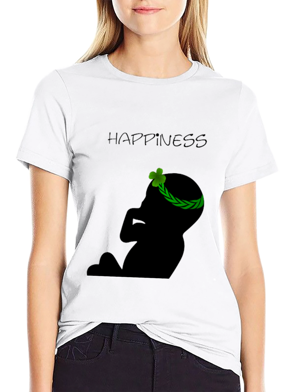 Happiness Baby Silhouette Black T-Shirt