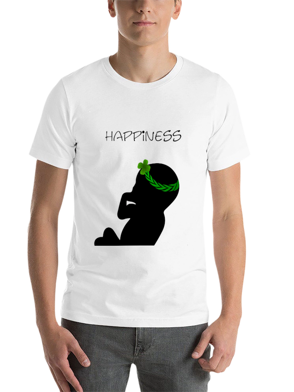 Happiness Baby Silhouette Black T-Shirt