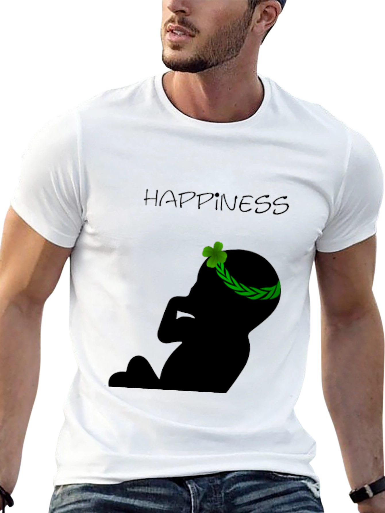 Happiness Baby Silhouette Black T-Shirt