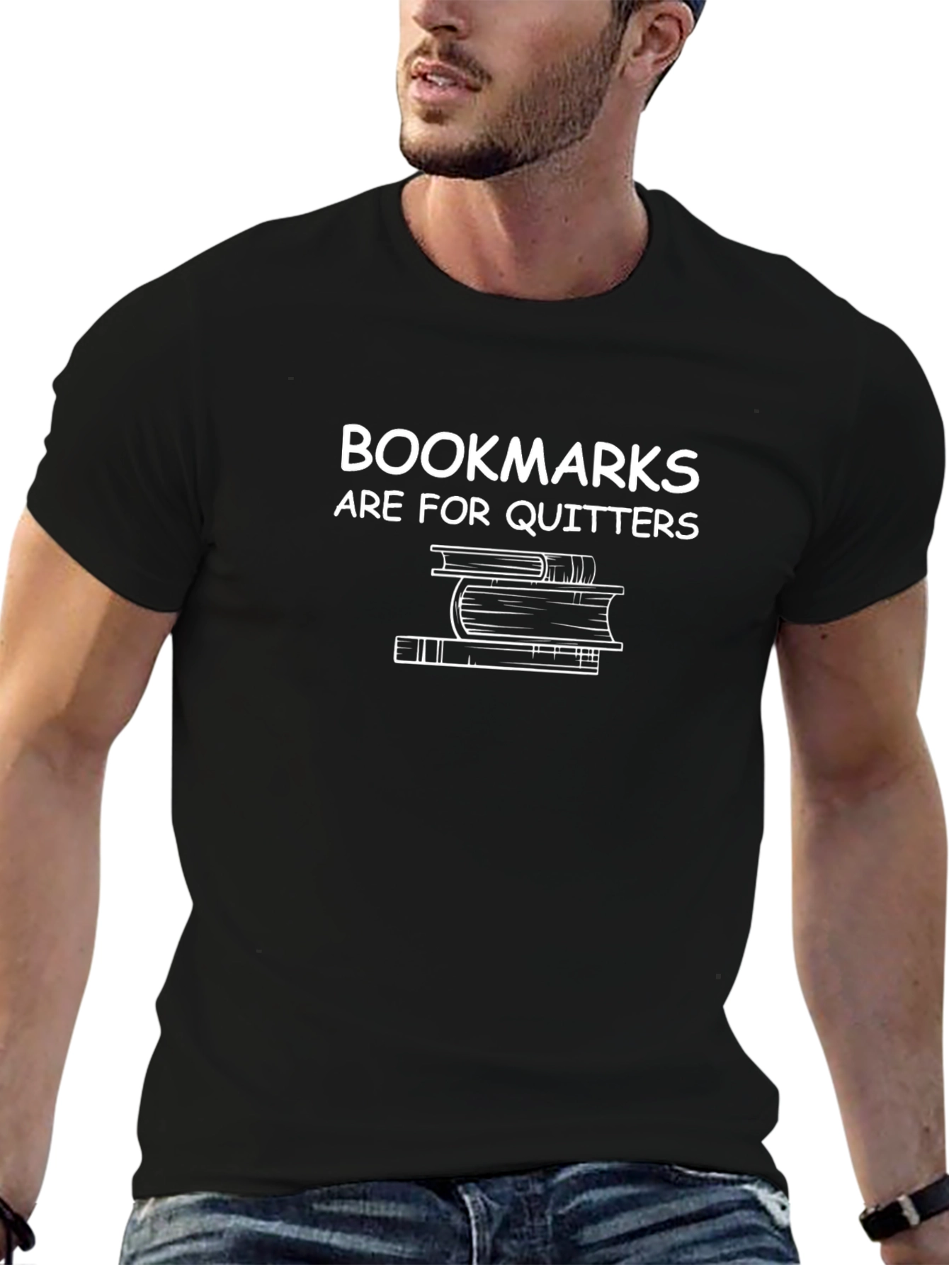 Bookmarks Are For Quitters Funny Book Lover T-Shirt