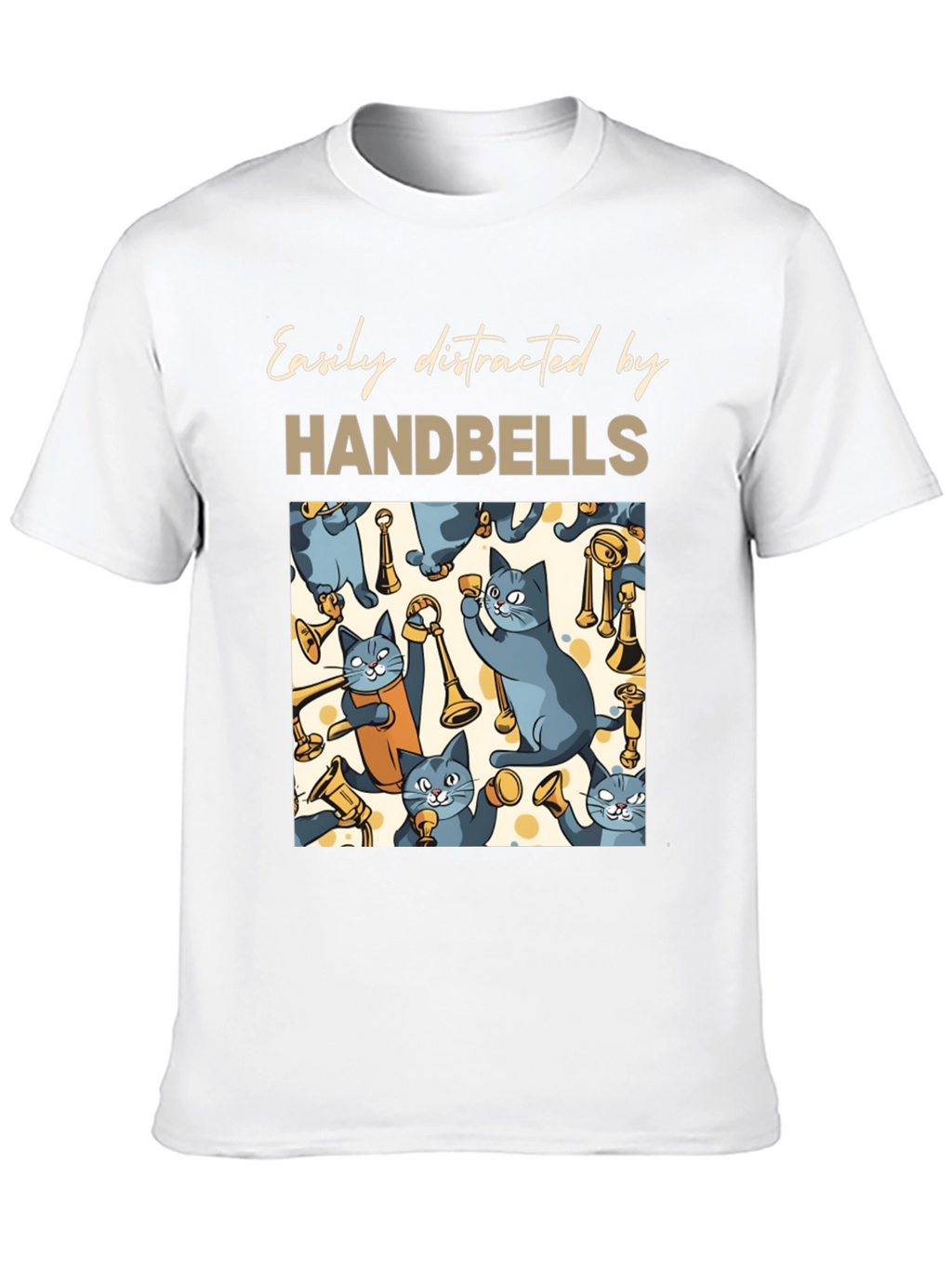 Cat Handbell Lover T-Shirt - Easily Distracted