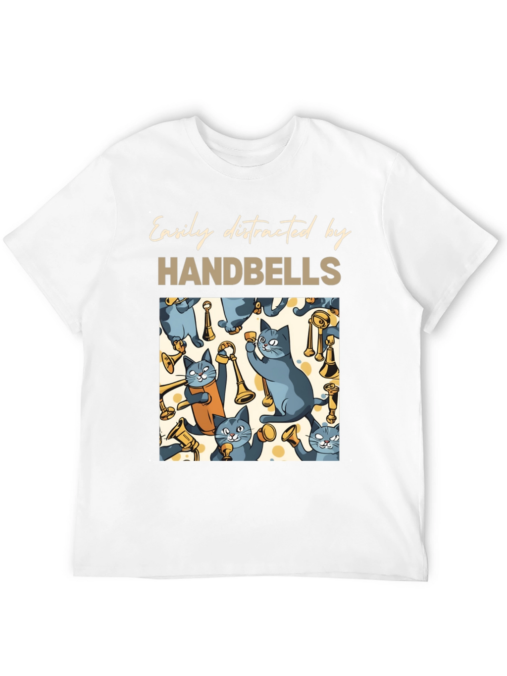 Cat Handbell Lover T-Shirt - Easily Distracted