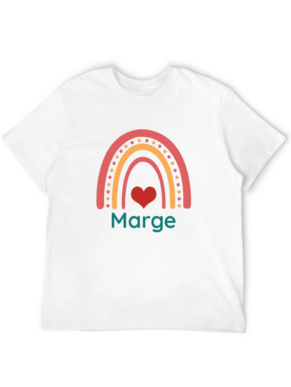 Marge Rainbow Heart Graphic T-Shirt