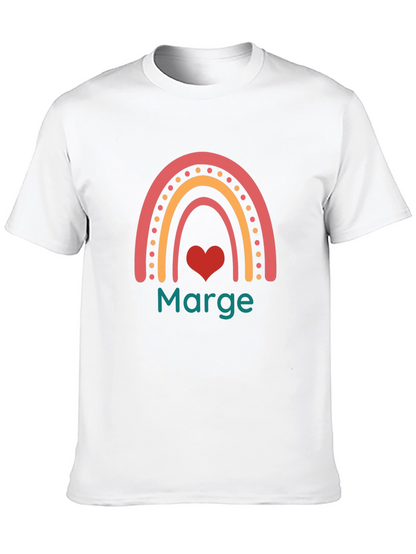 Marge Rainbow Heart Graphic T-Shirt