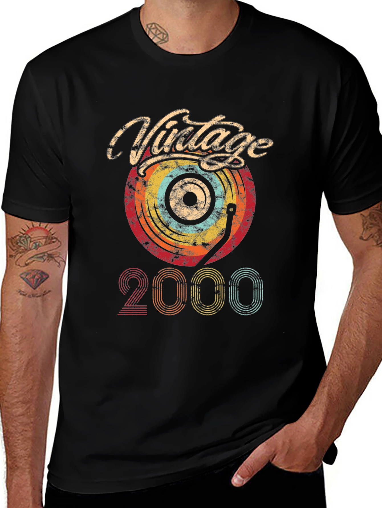Vintage 2000 Vinyl Graphic T-Shirt