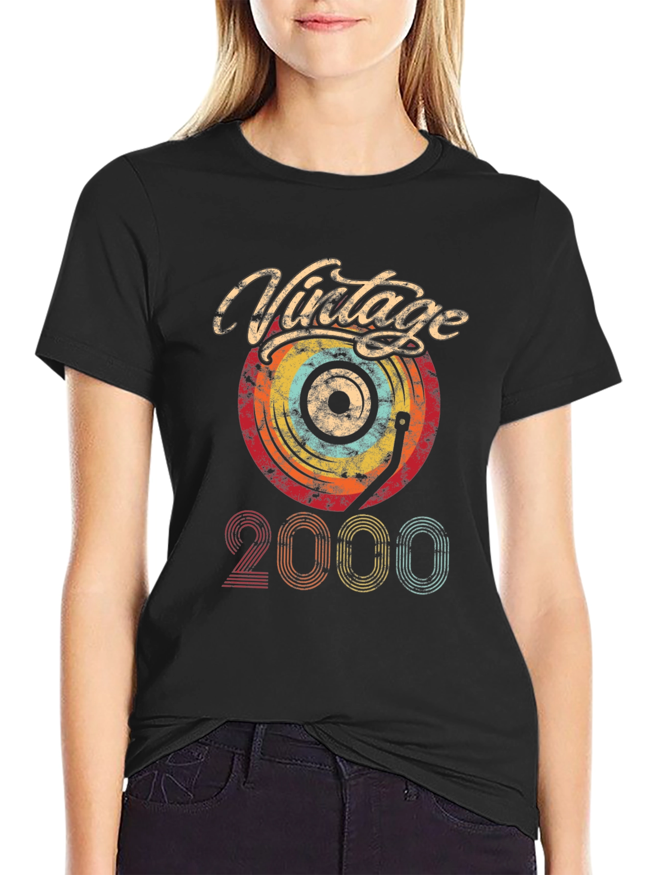 Vintage 2000 Vinyl Graphic T-Shirt