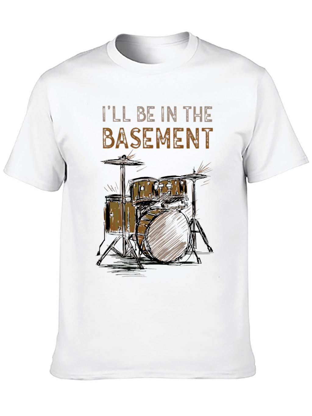 Basement Drummer T-Shirt - Music Lovers Tee
