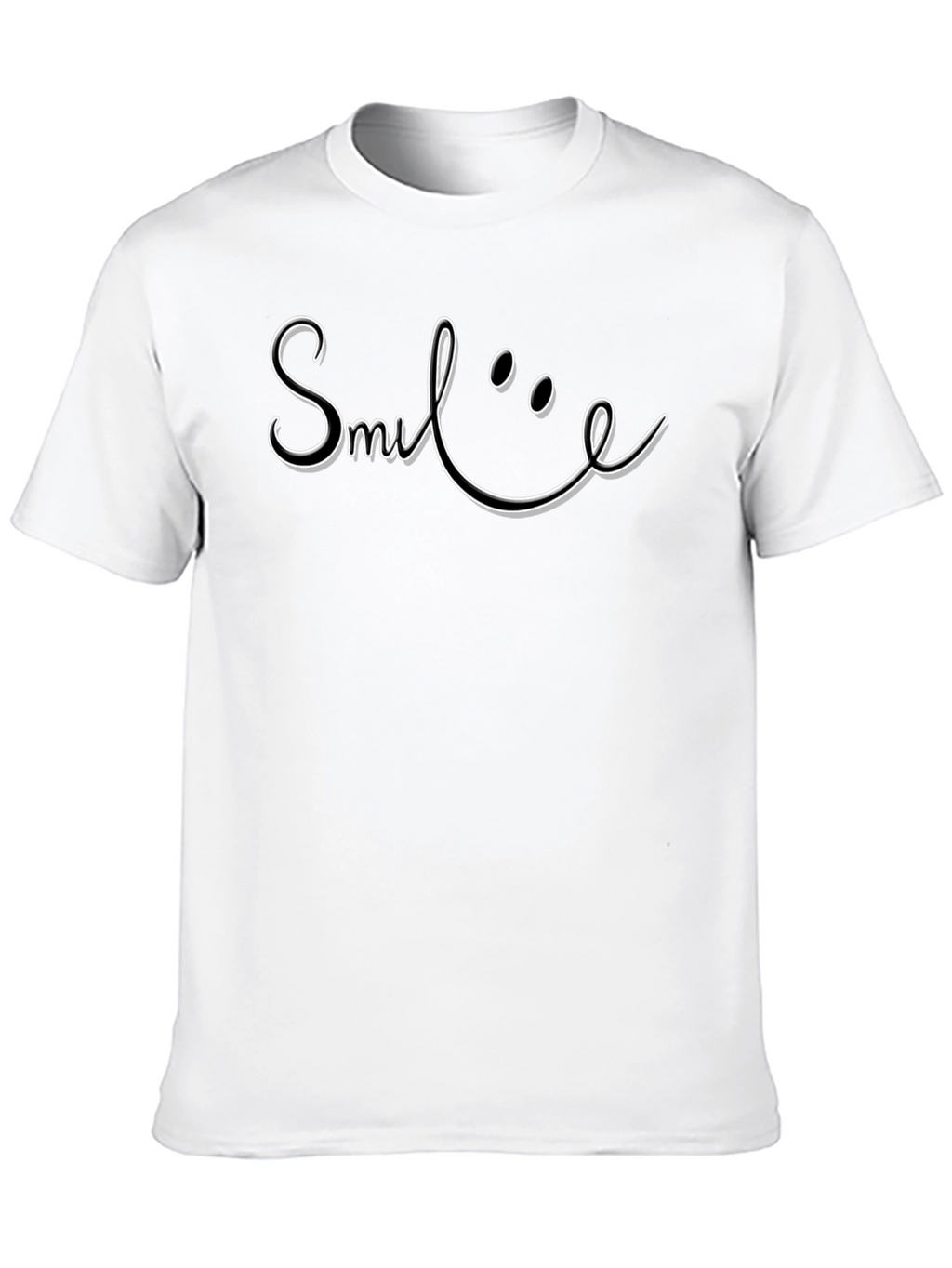 Smile Graphic Tee - Classic Black Cotton T-Shirt