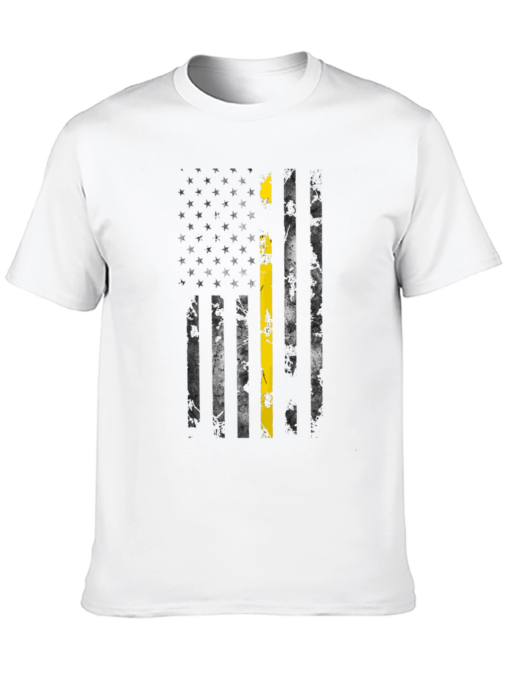 Thin Yellow Line US Flag Black T-Shirt