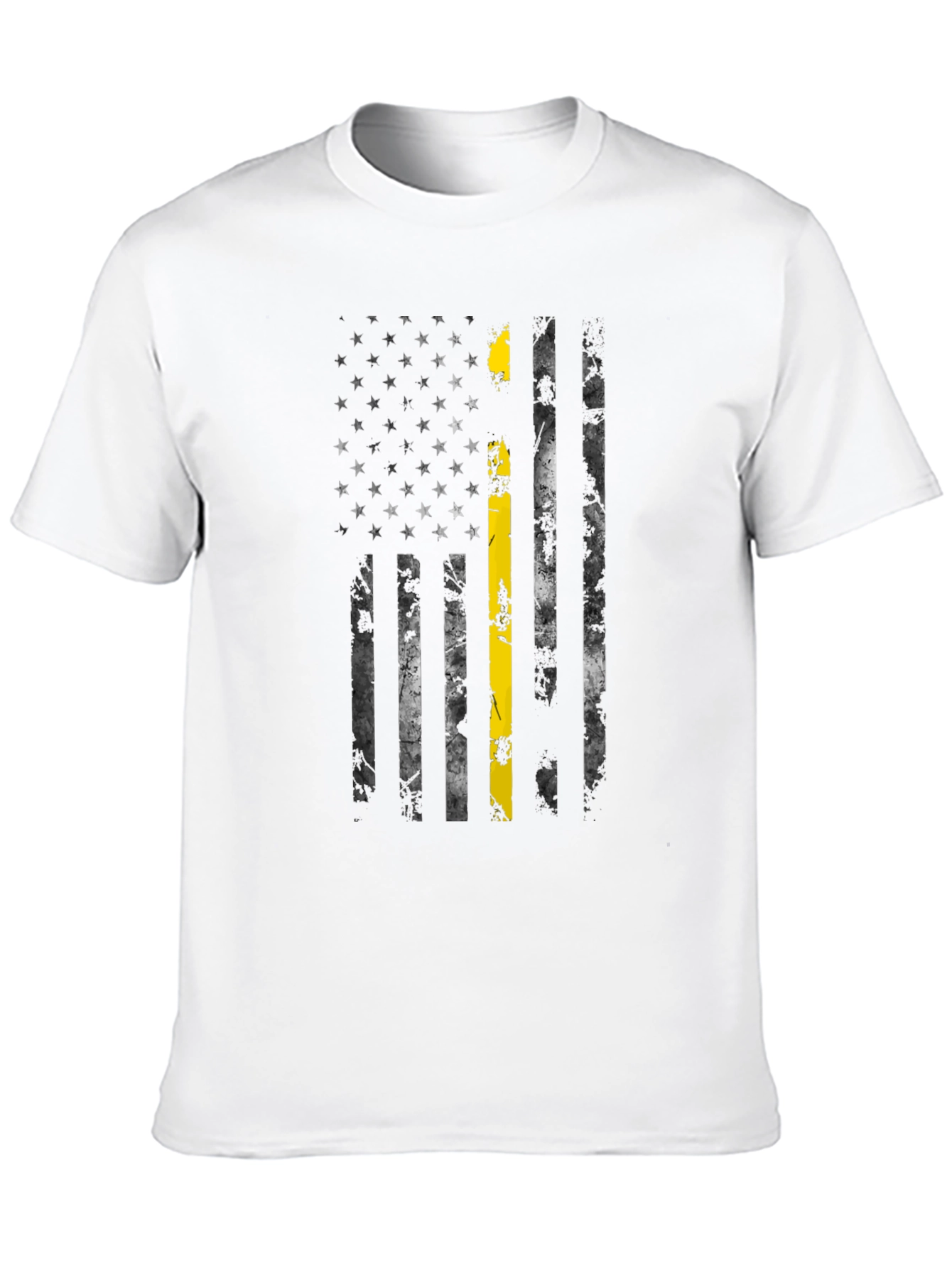 Thin Yellow Line US Flag Black T-Shirt