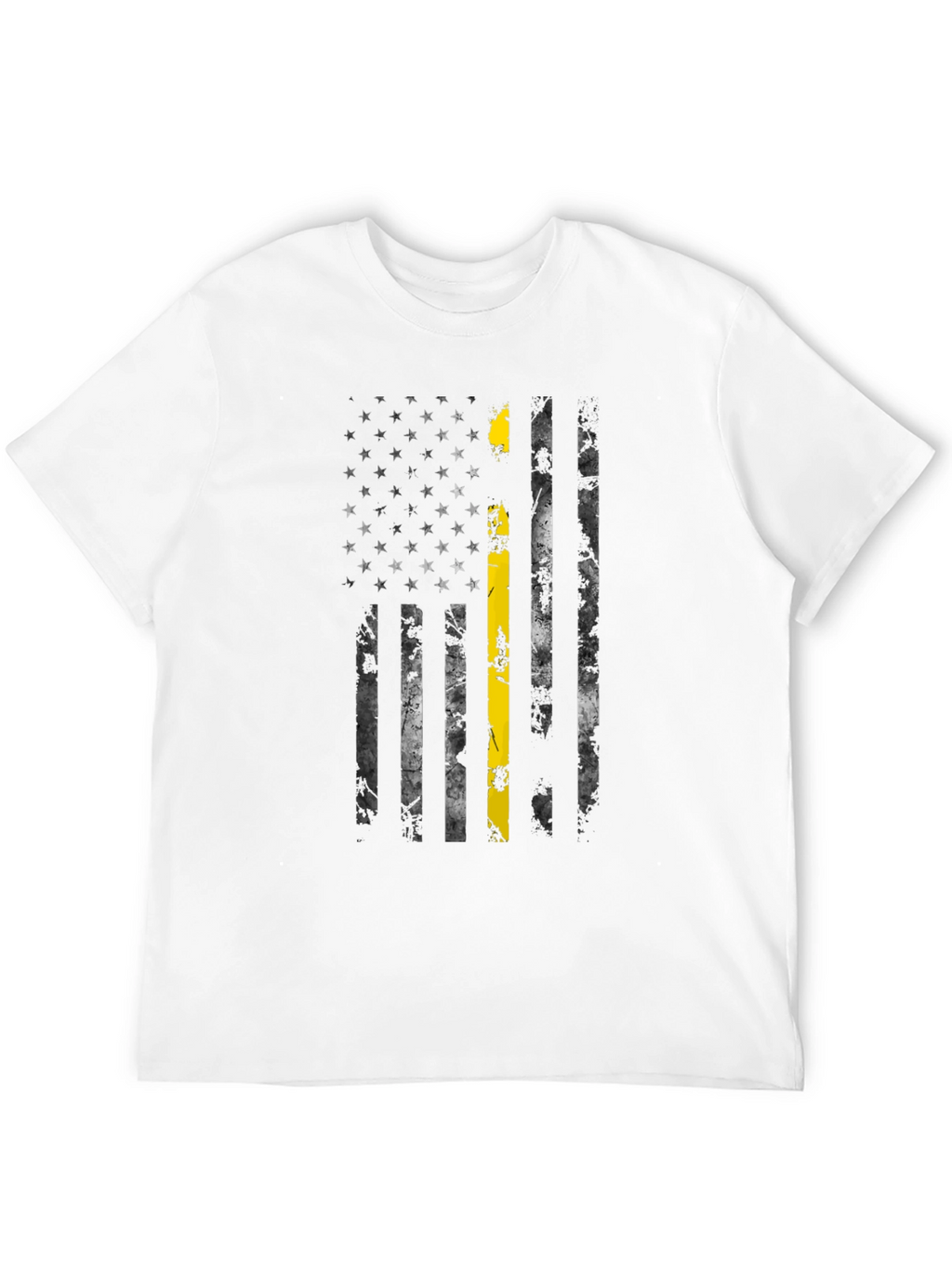 Thin Yellow Line US Flag Black T-Shirt