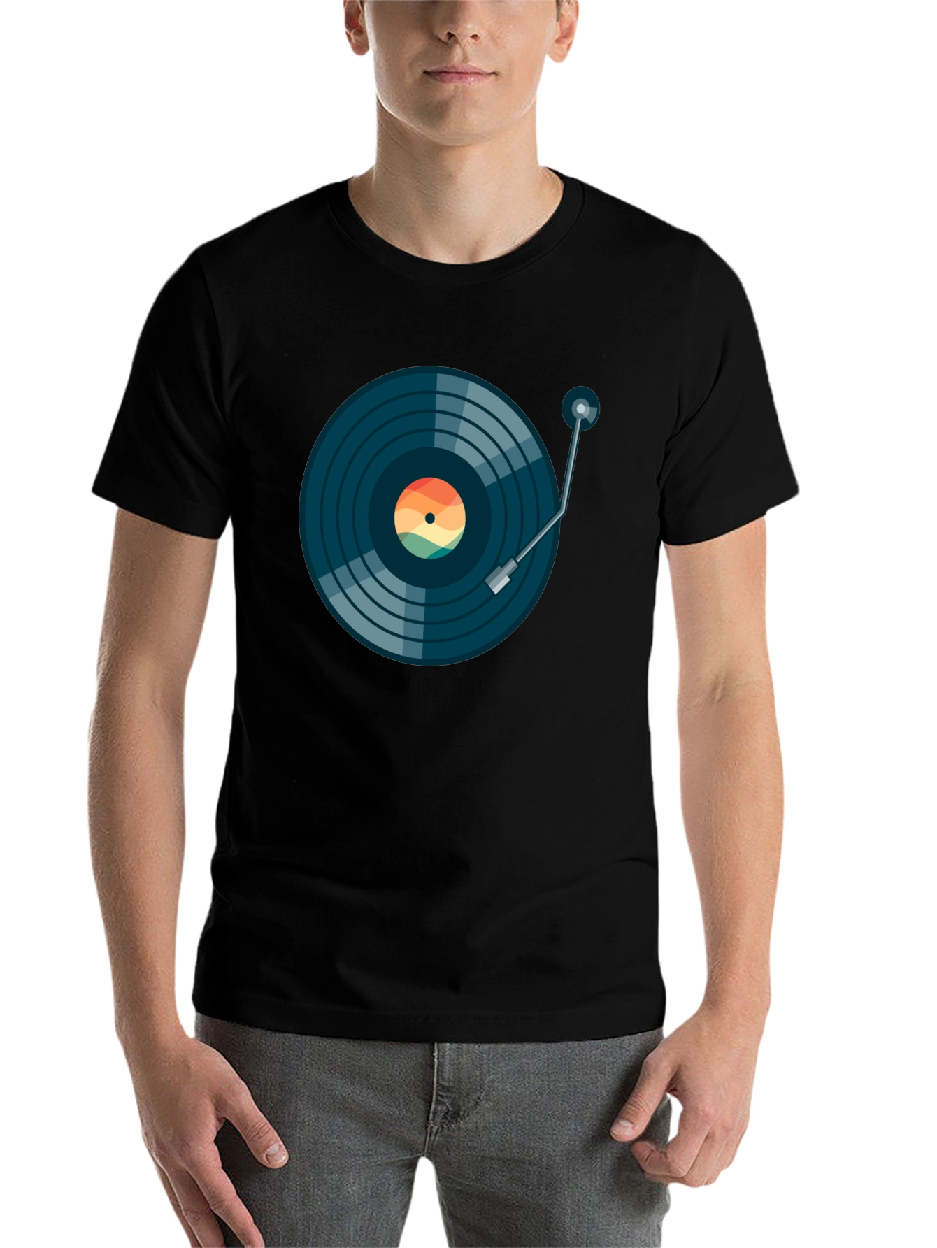 Retro Vinyl Record T-Shirt - Music Lover Tee
