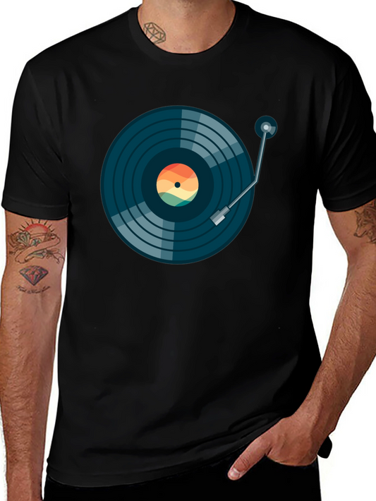 Retro Vinyl Record T-Shirt - Music Lover Tee