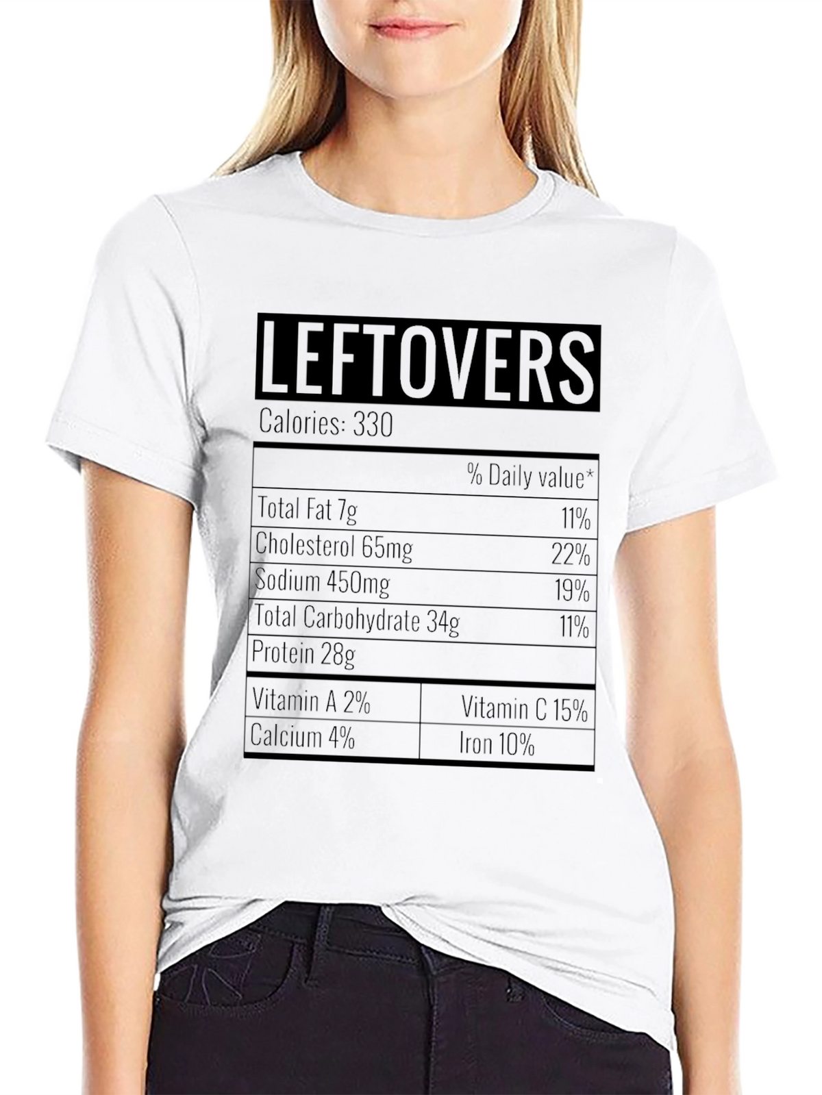 Leftovers Nutrition Facts Graphic T-Shirt