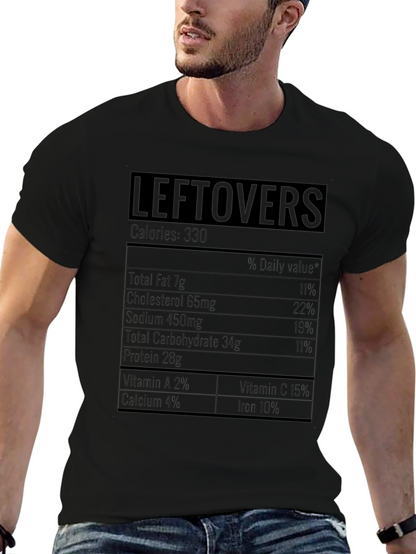 Leftovers Nutrition Facts Graphic T-Shirt