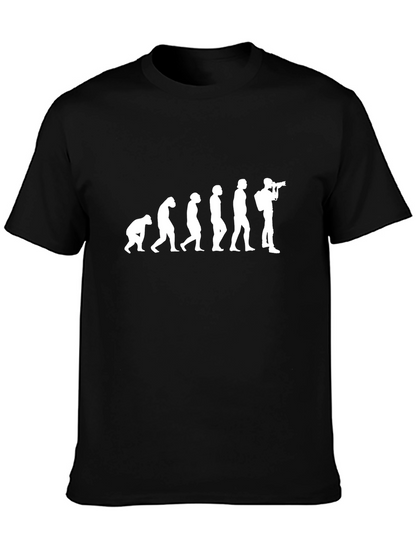 Evolution of Photographer Black T-Shirt