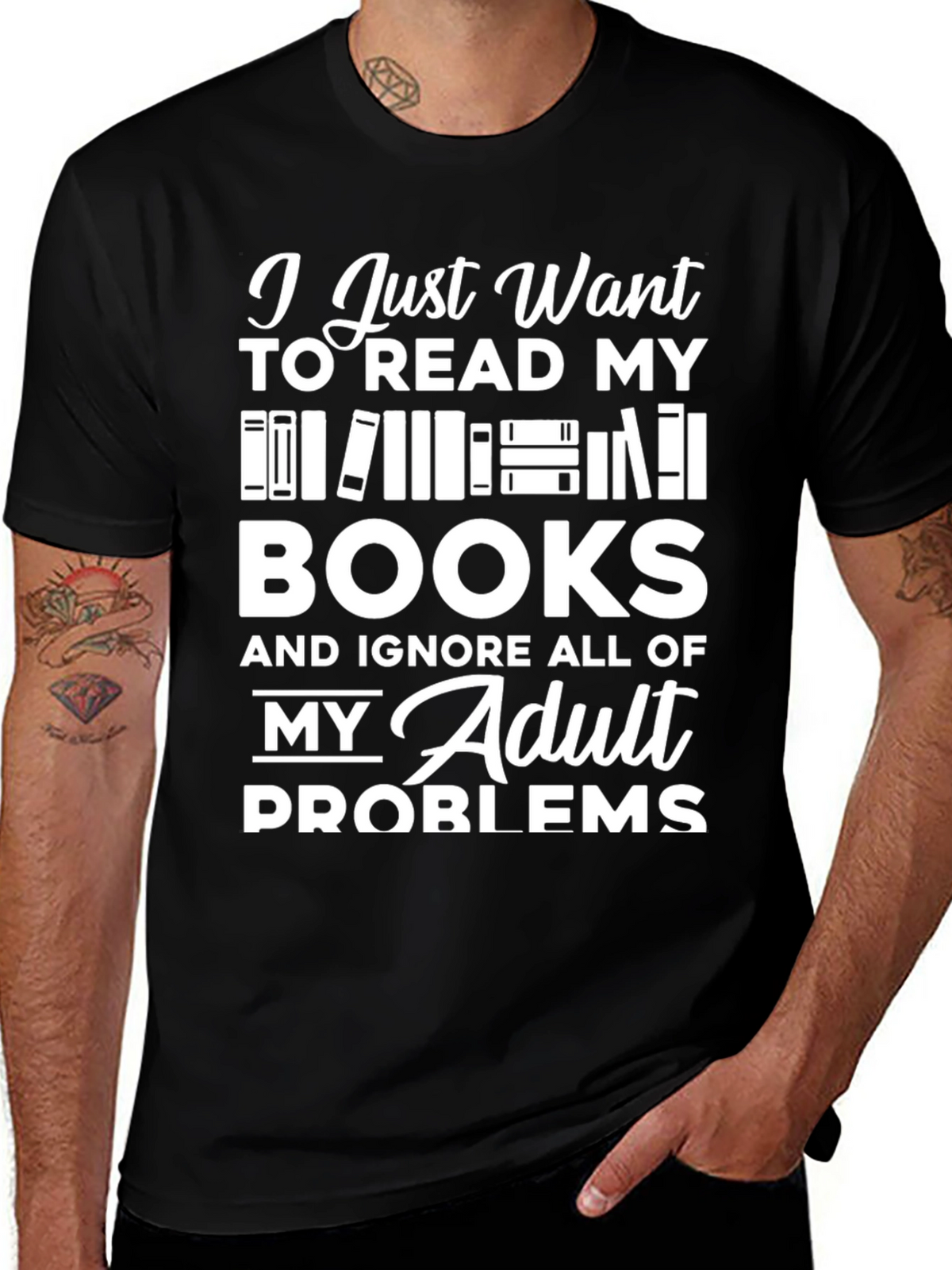 Book Lover T-Shirt - Read Books Ignore Problems!