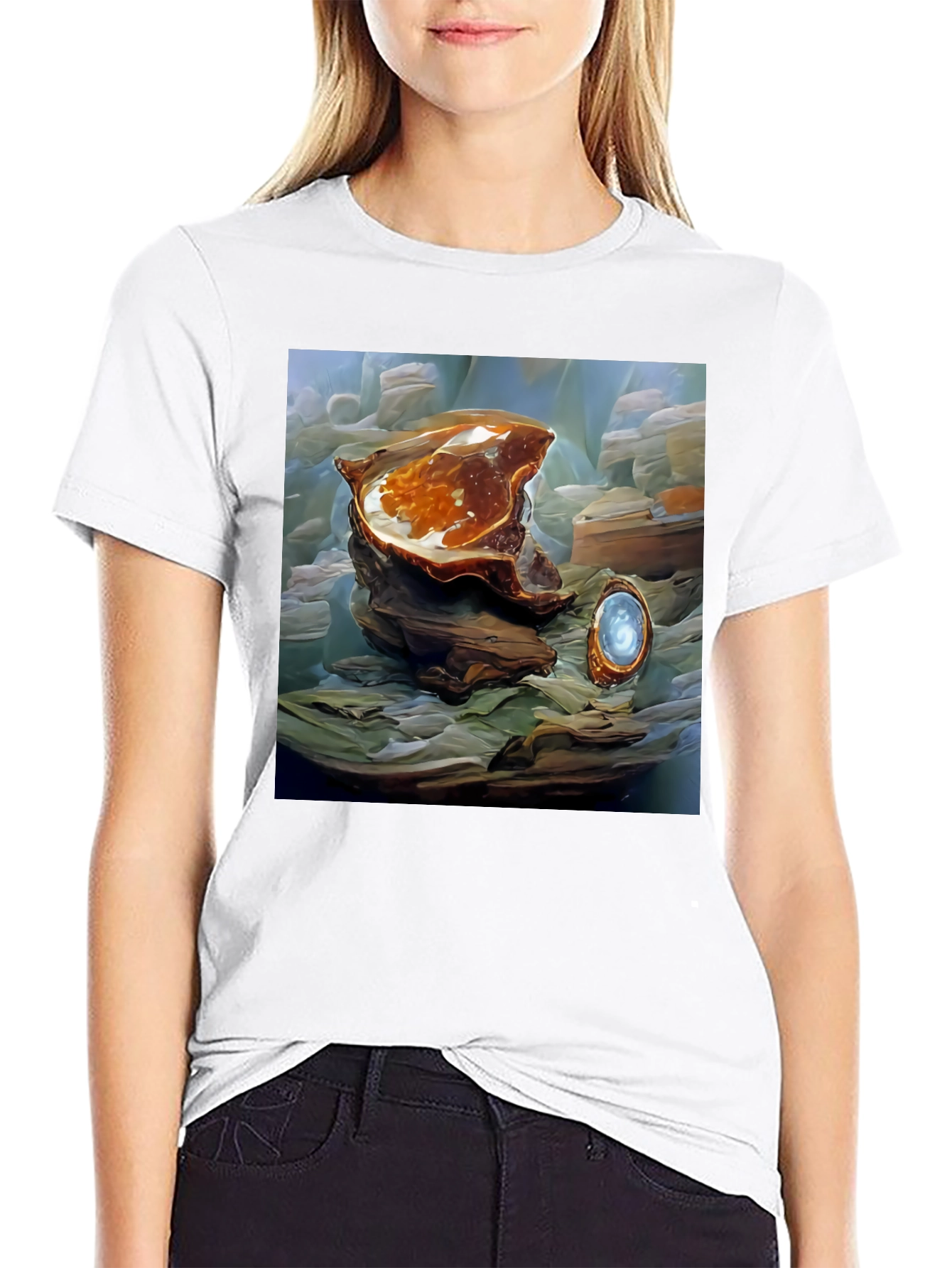 Artistic Abstract Shell Graphic Tee