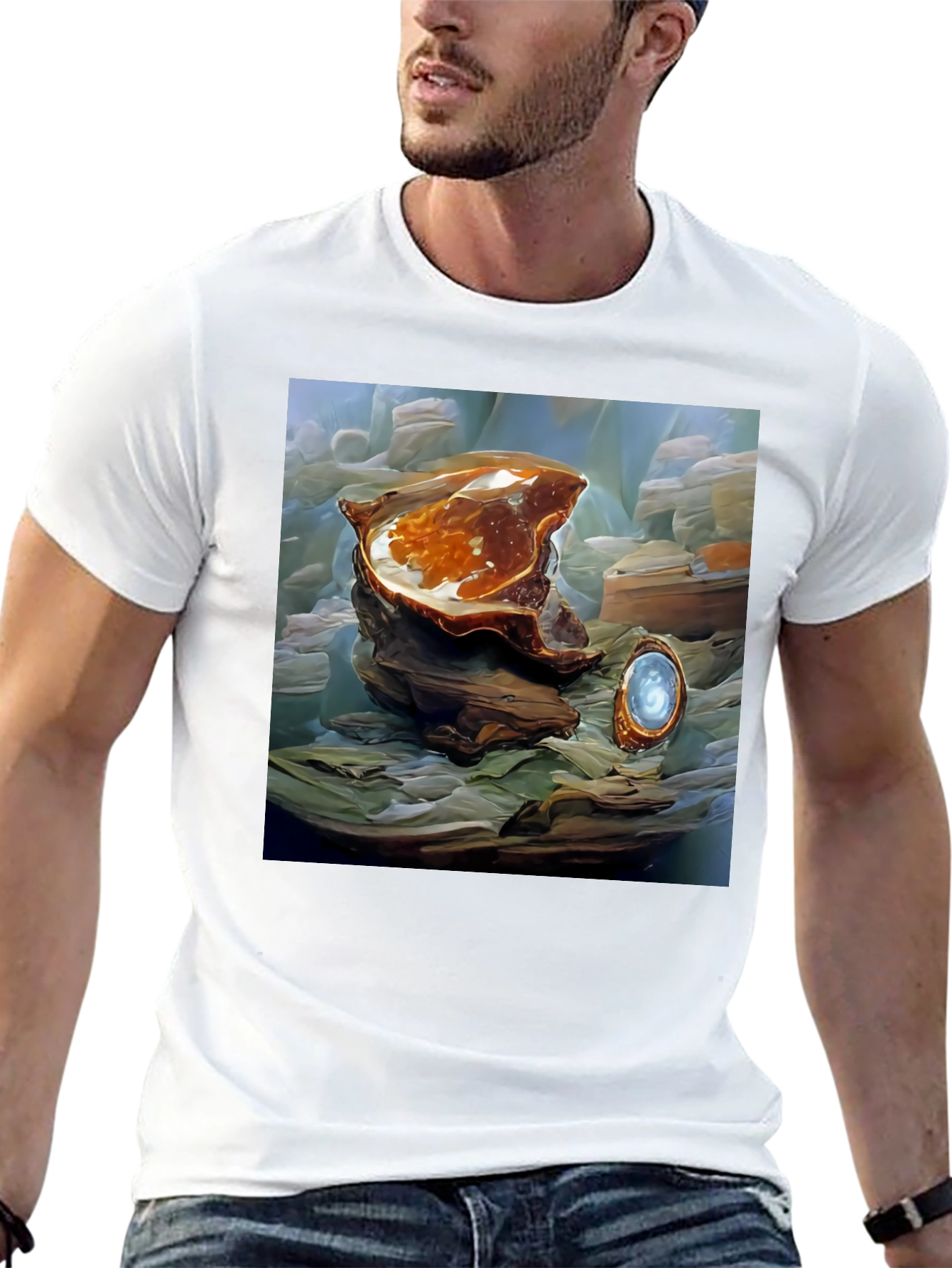 Artistic Abstract Shell Graphic Tee