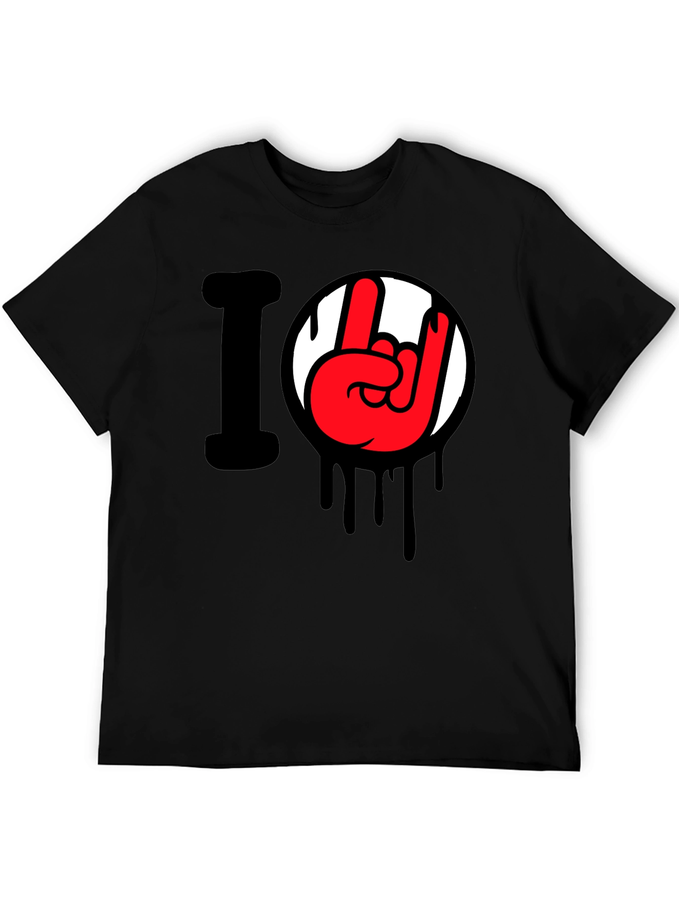 I Love Rock Hand Gesture Tee