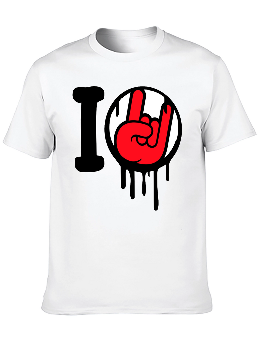 I Love Rock Hand Gesture Tee