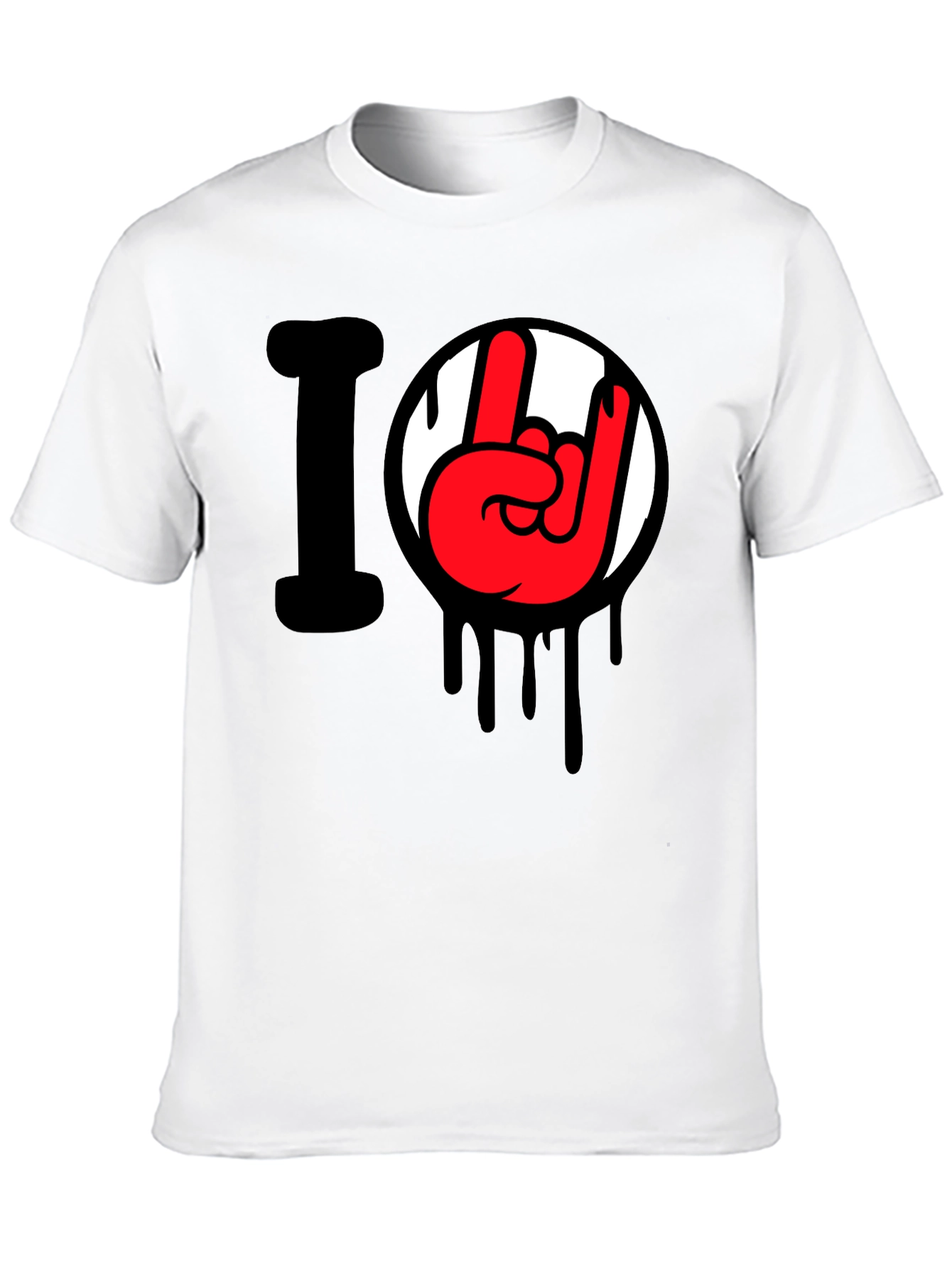 I Love Rock Hand Gesture Tee