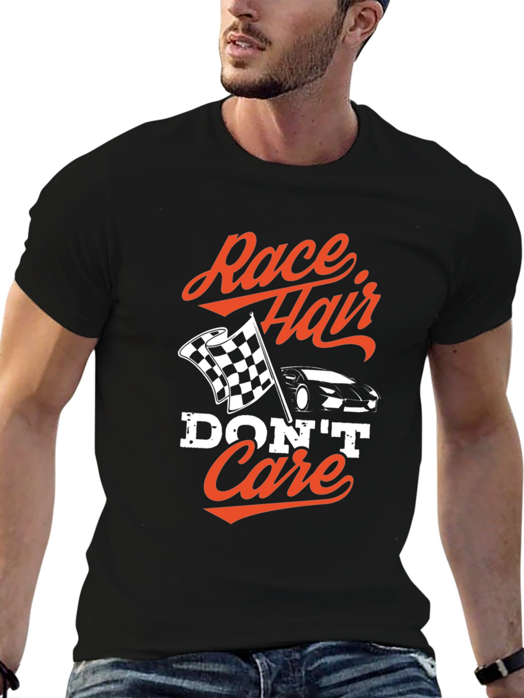 Race Hair Dont Care Black T-Shirt