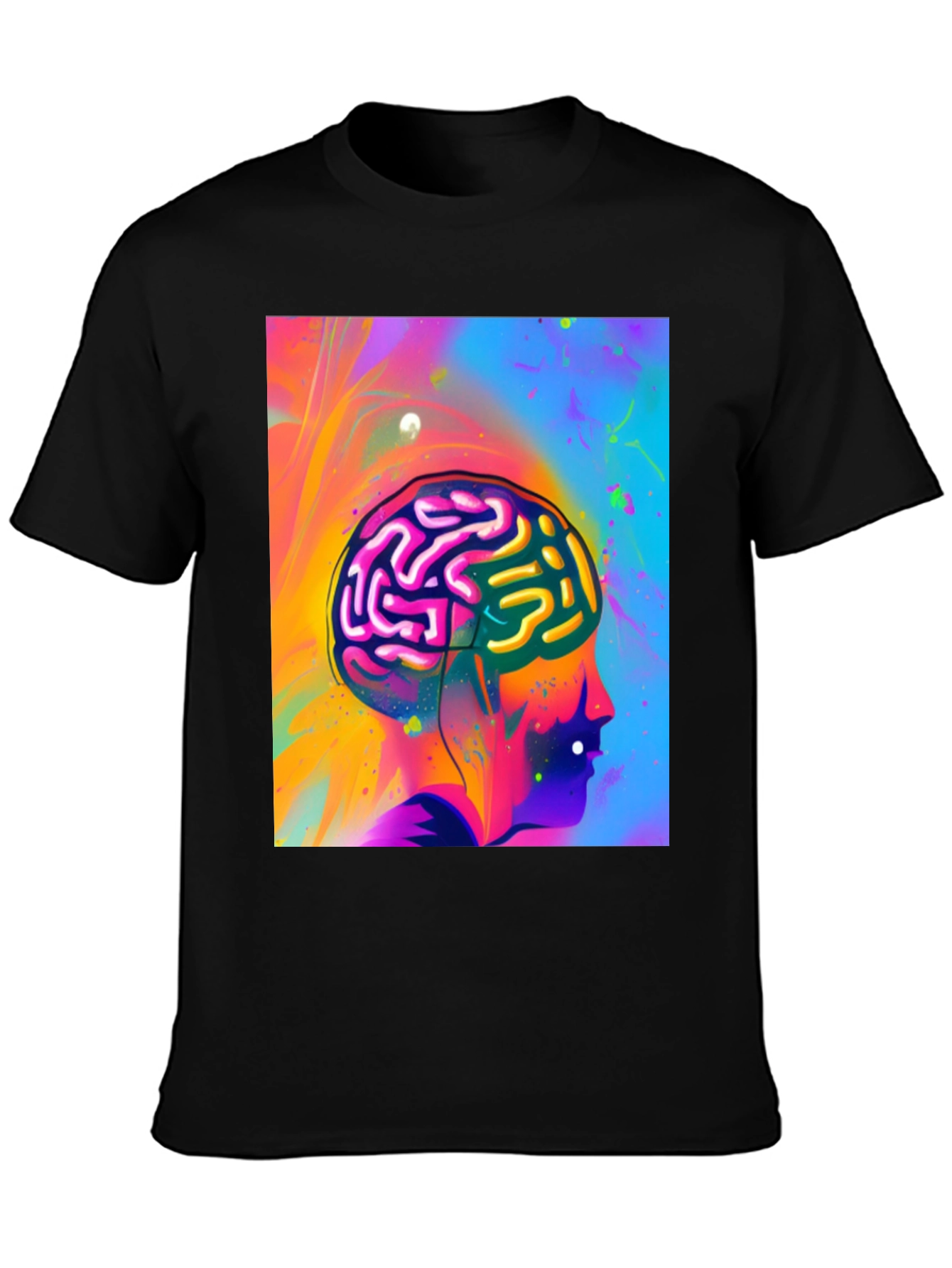 Psychedelic Mind T-Shirt - Colorful Brain Graphic Tee