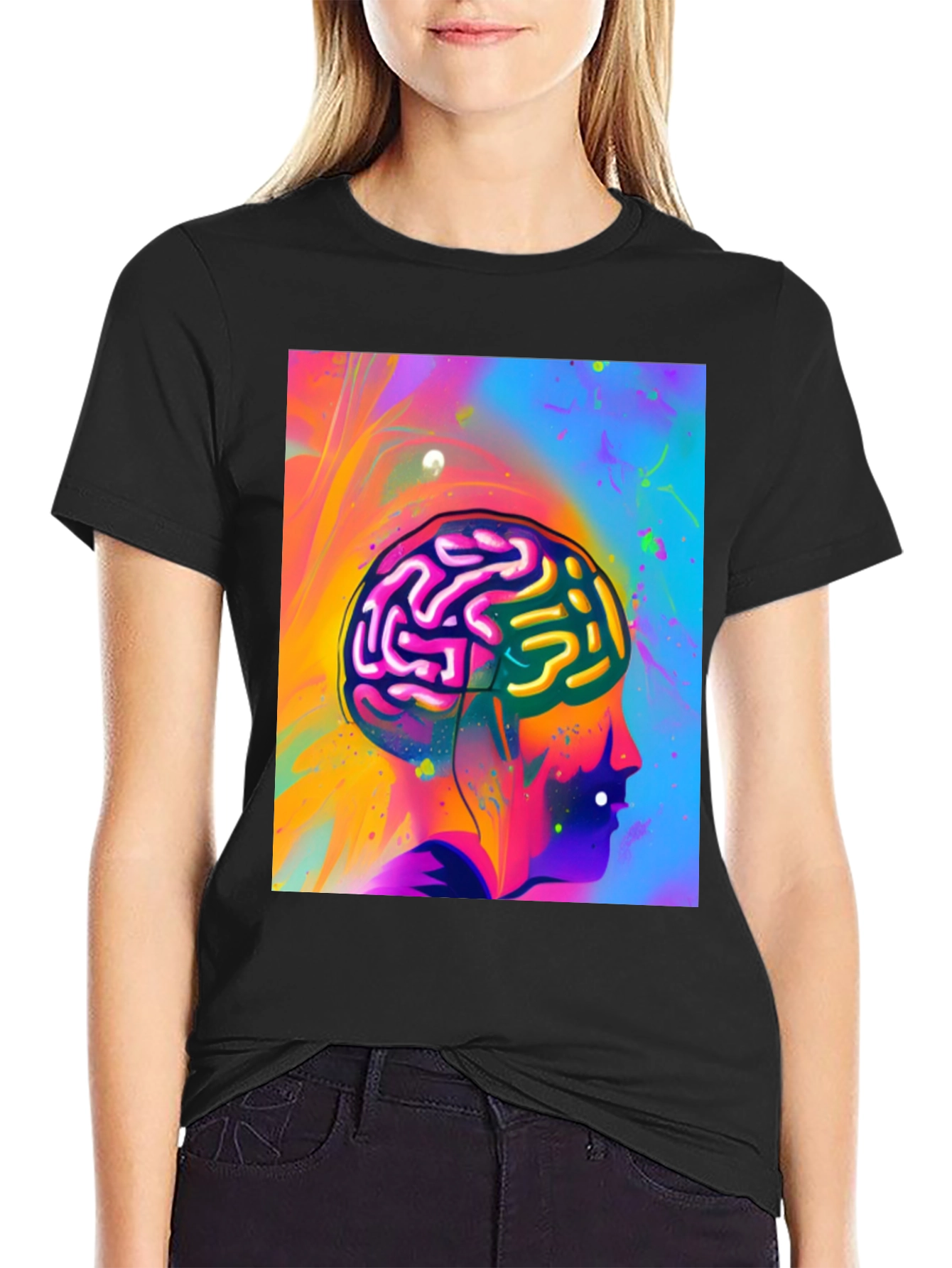 Psychedelic Mind T-Shirt - Colorful Brain Graphic Tee