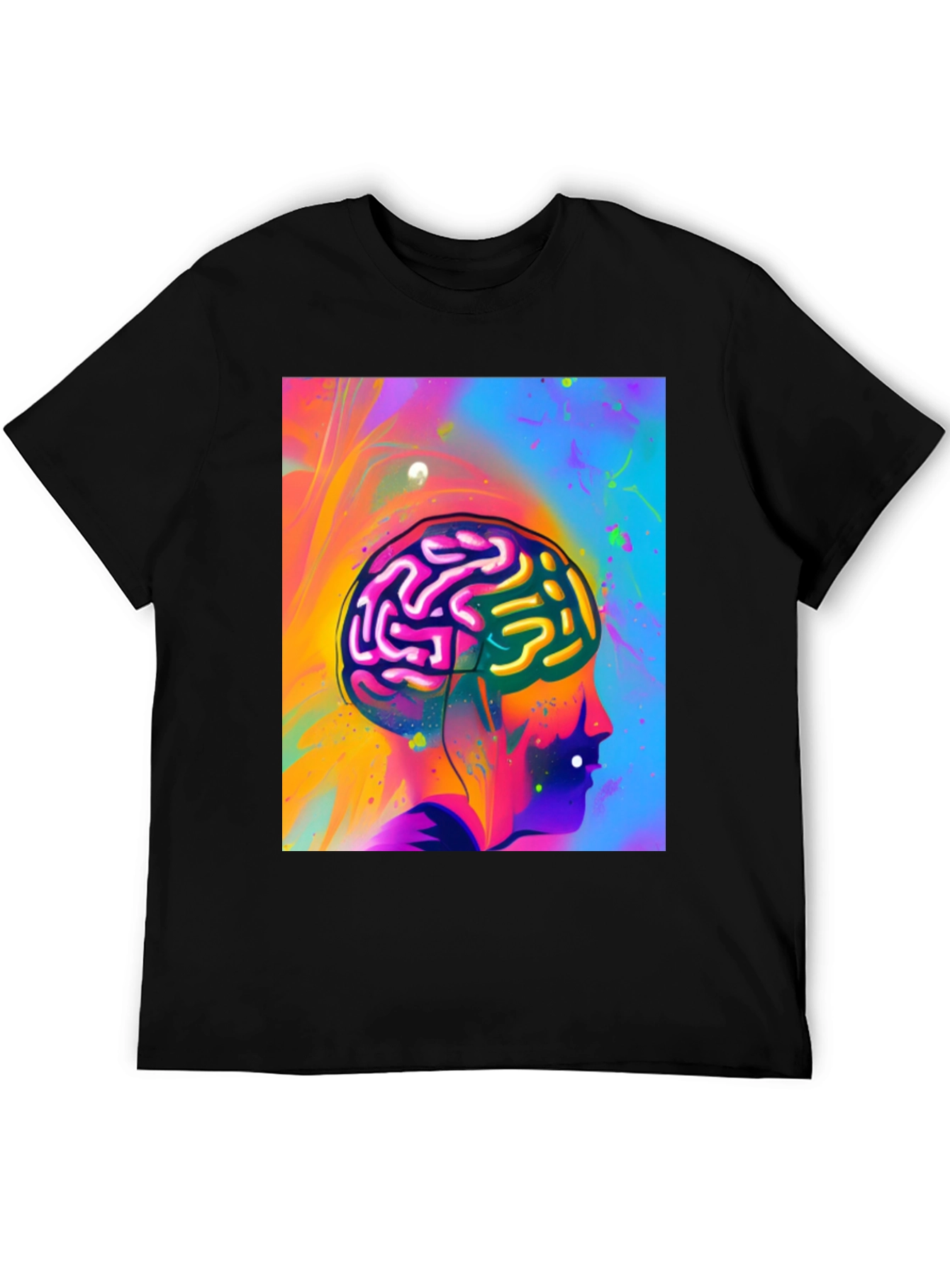 Psychedelic Mind T-Shirt - Colorful Brain Graphic Tee