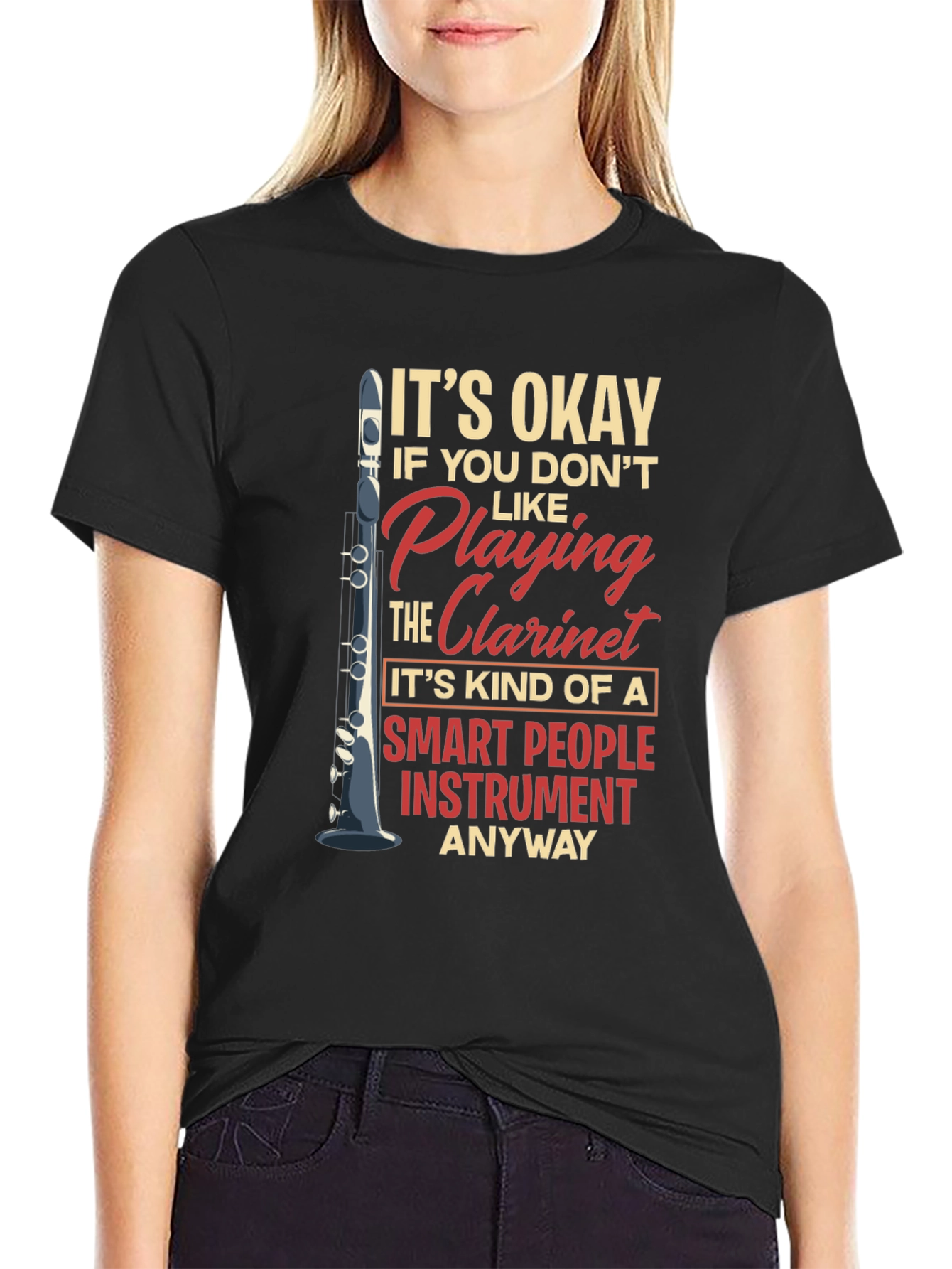 Funny Clarinet Player Smart People Instrument T-Shirt