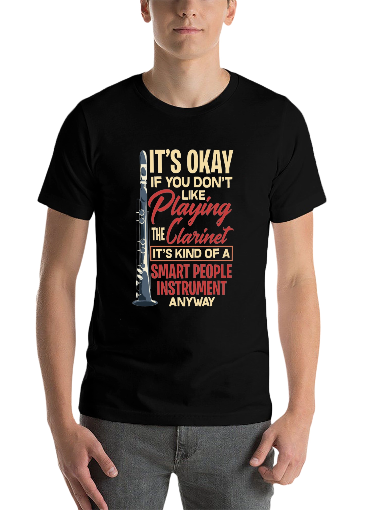 Funny Clarinet Player Smart People Instrument T-Shirt