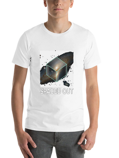 Spaced Out Galaxy Cube Black T-Shirt