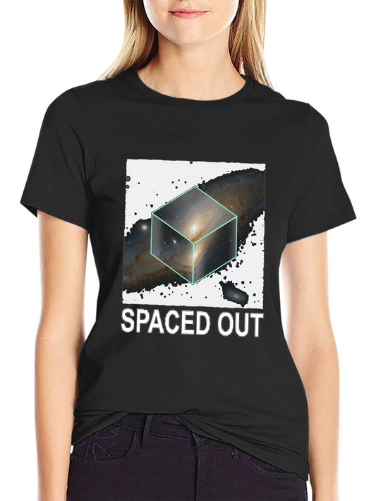 Spaced Out Galaxy Cube Black T-Shirt